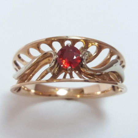 14K GOLD RING GENUINE SAPPHIRE