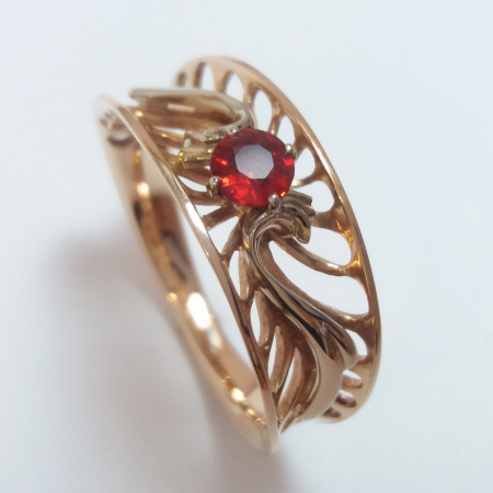 14K GOLD RING GENUINE SAPPHIRE